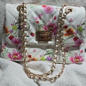 Aldo Floral Quilted Chain Bag